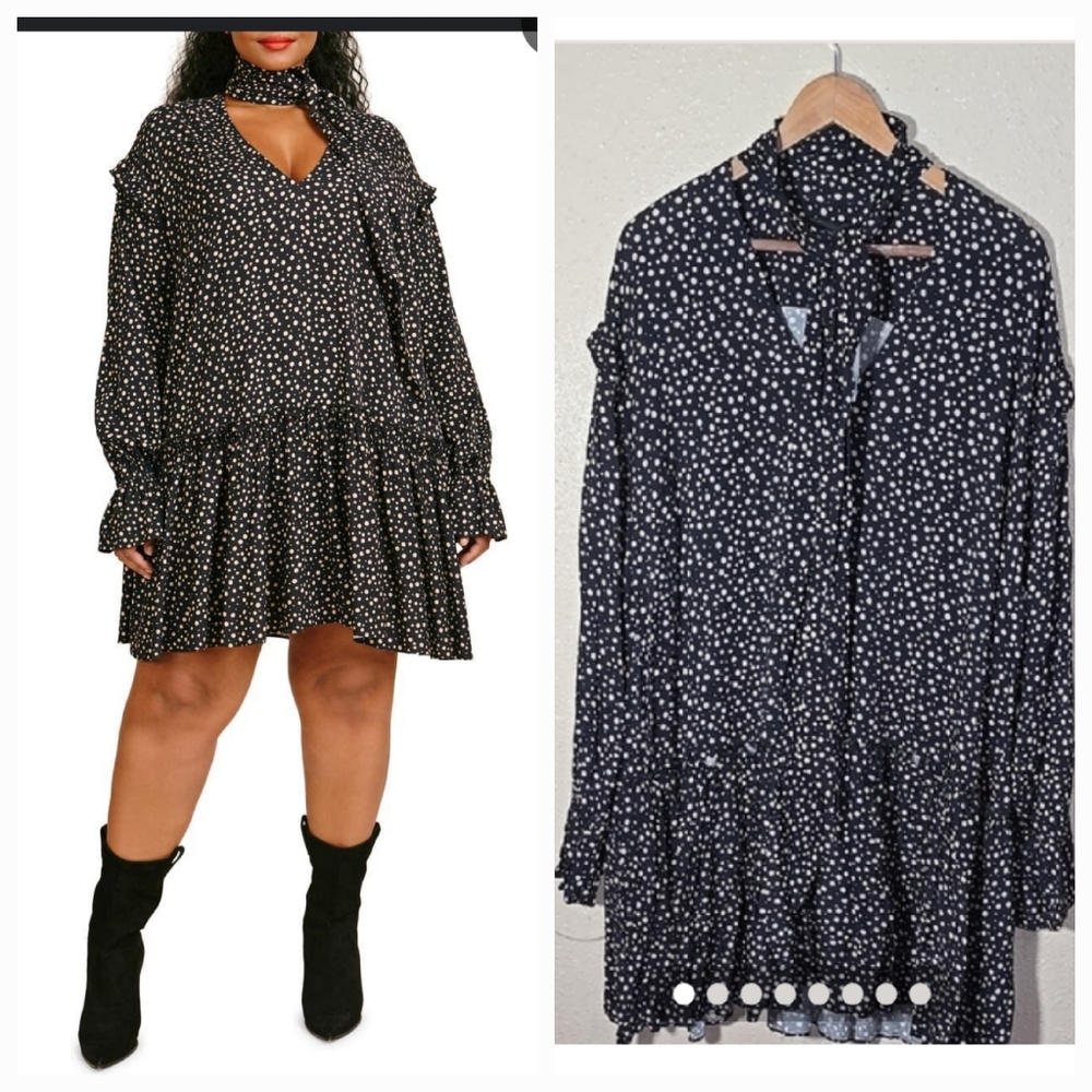 11. Honore Black and White Polka Dot Dress